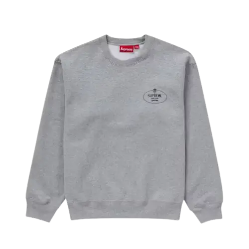 Crewneck Supreme Crest Ash Grey - Droper