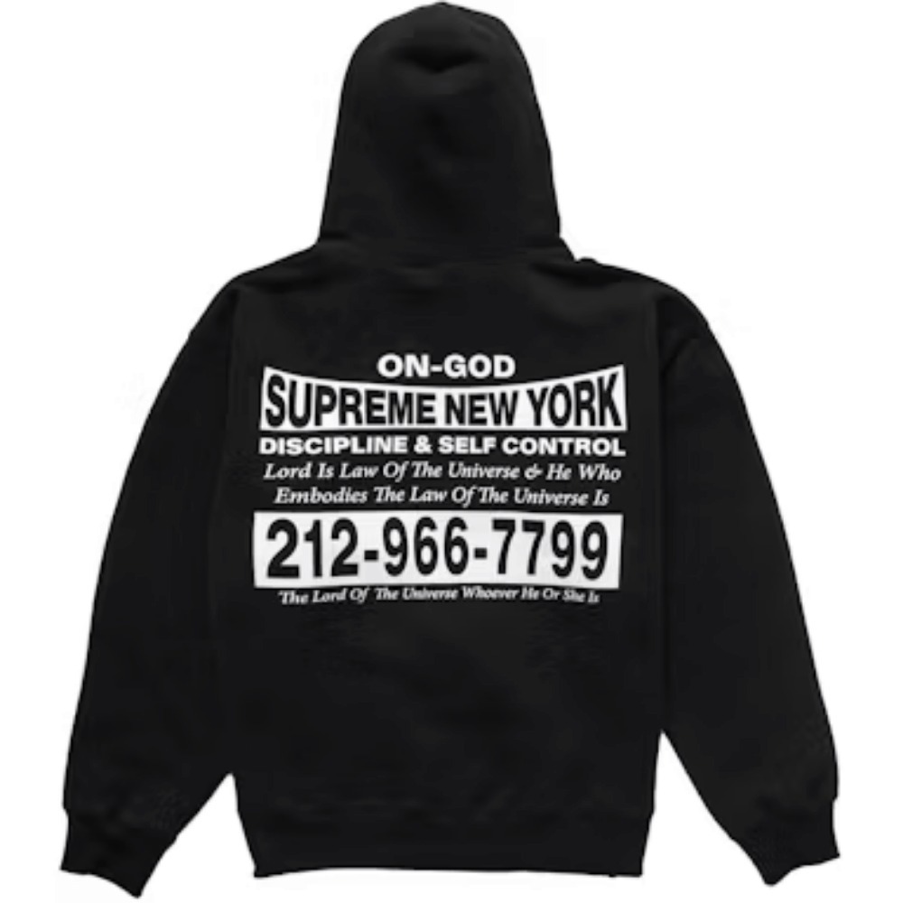 Moletom Supreme On God Hooded Black foto 1