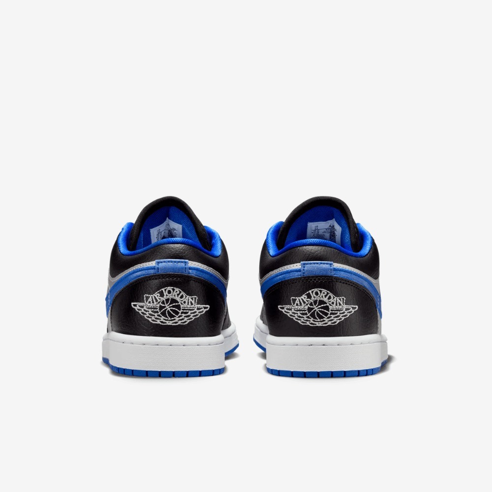 Air Jordan 1 Low Black White Game Royal Platinum foto 4