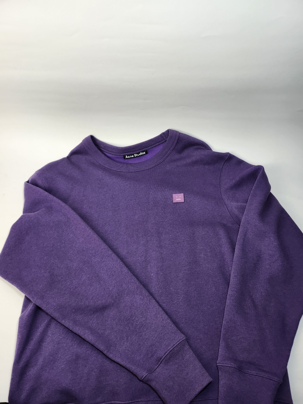 Acne Studios Fonbar Face Crewneck Sweatshirt purple