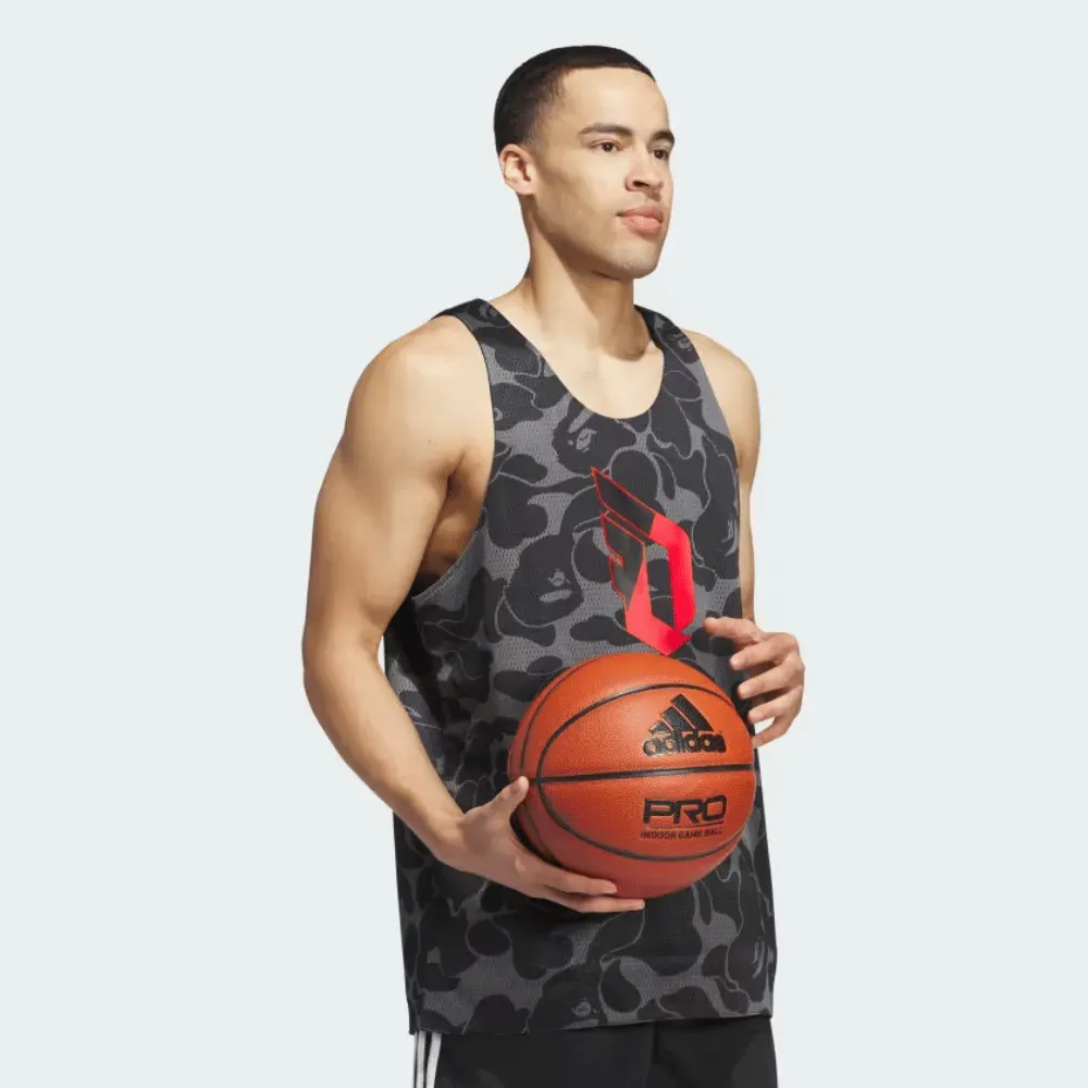 BAPE x adidas Camiseta Dame 9 Reversible Jersey Carbon - Droper