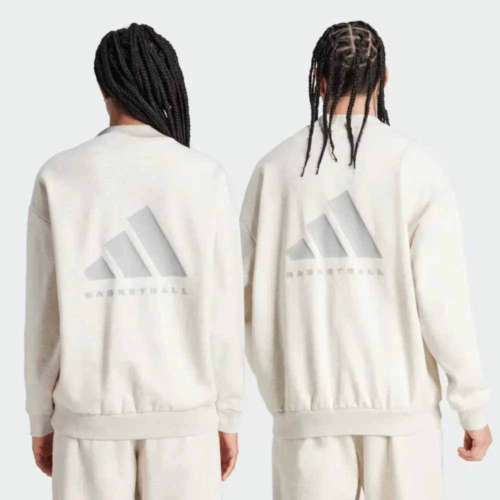 Moletom adidas Basketball 001_Crew Cream White foto 3