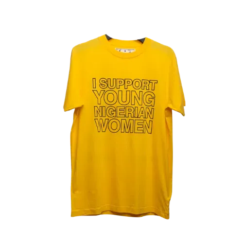 Camiseta Off-White I Support Nigerian Women Yellow