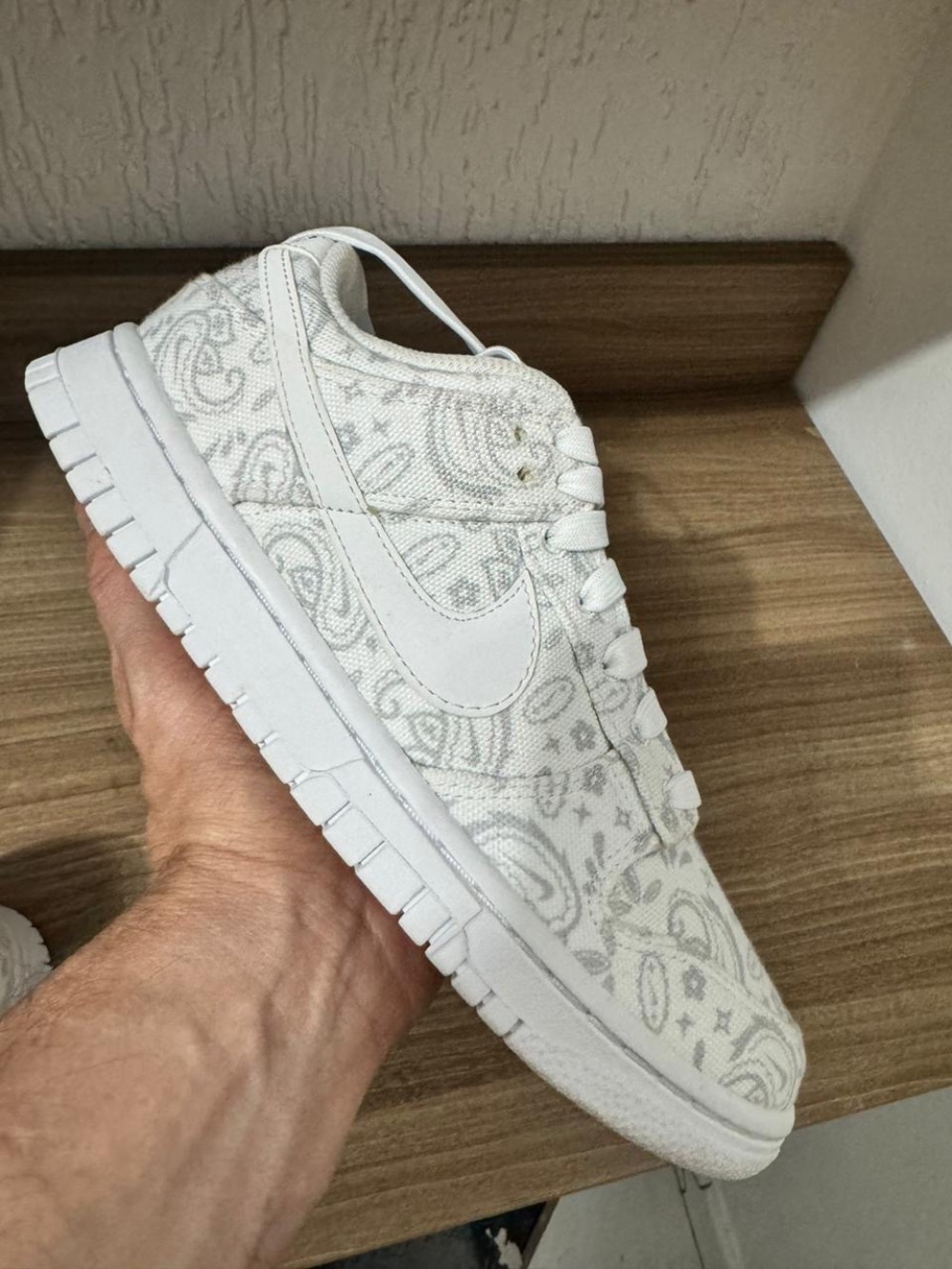 Nike Dunk Low White Paisley — 36, Novo