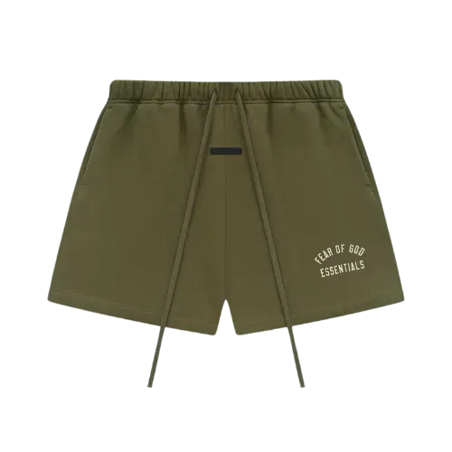 Short Fear of God Essentials Fleece Soccer Military