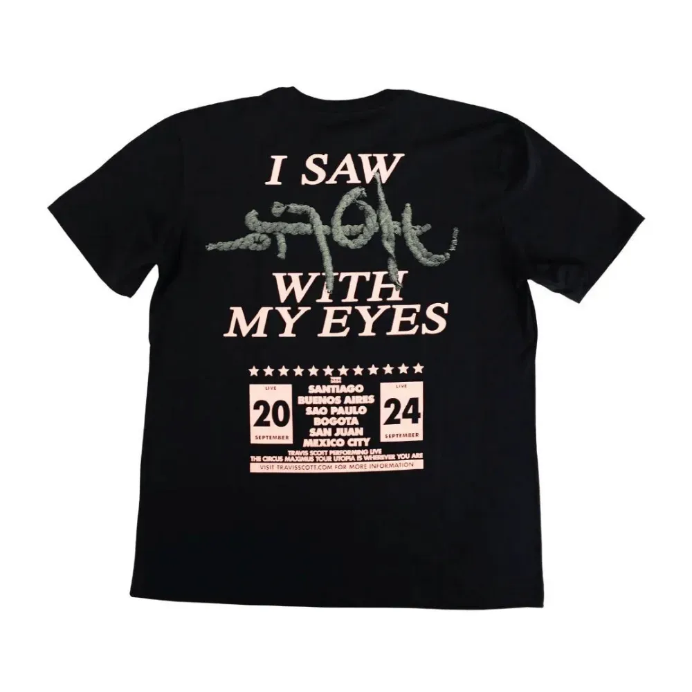 Camiseta Travis Scott Circus Maximus Tour 2024: I Saw With My Eyes