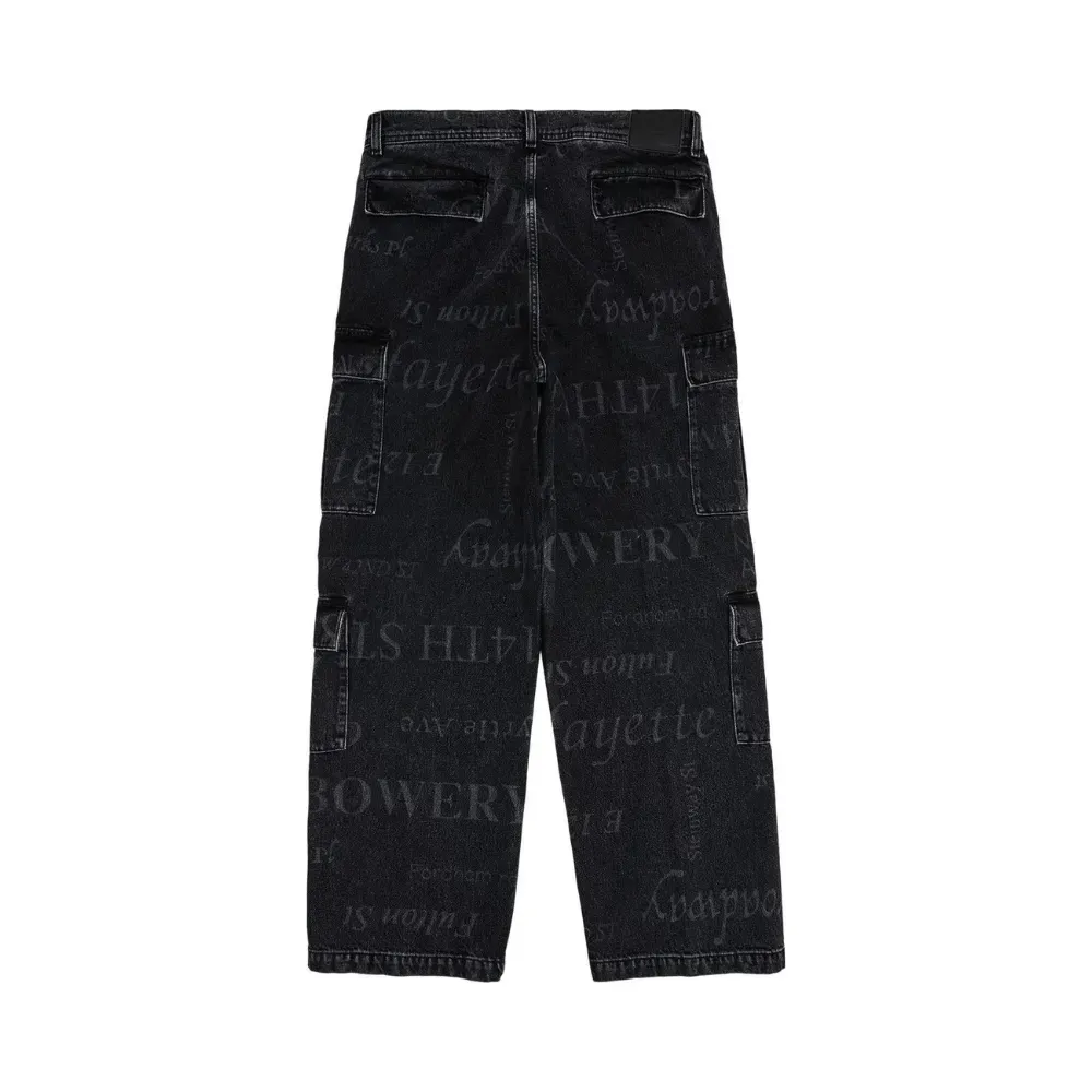 Martine Rose x Supreme Calça Denim Cargo Washed Black - Droper
