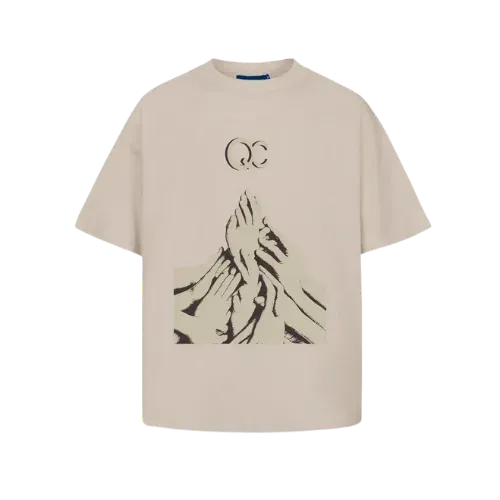 Camiseta Quadro Creations Conflito Boxy Bege
