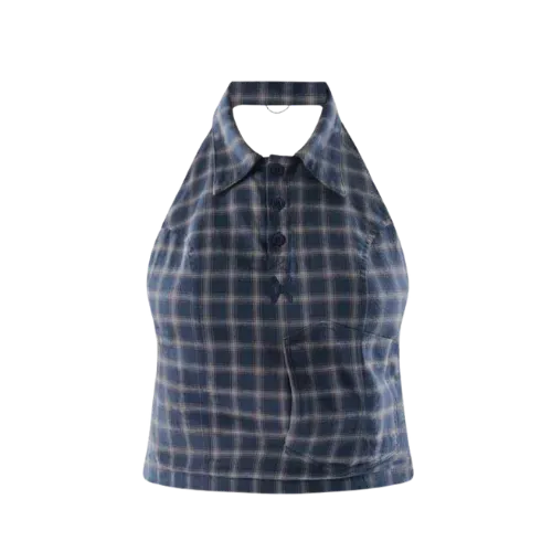 Blusa Quadro Creations Stewart Ficino Azul