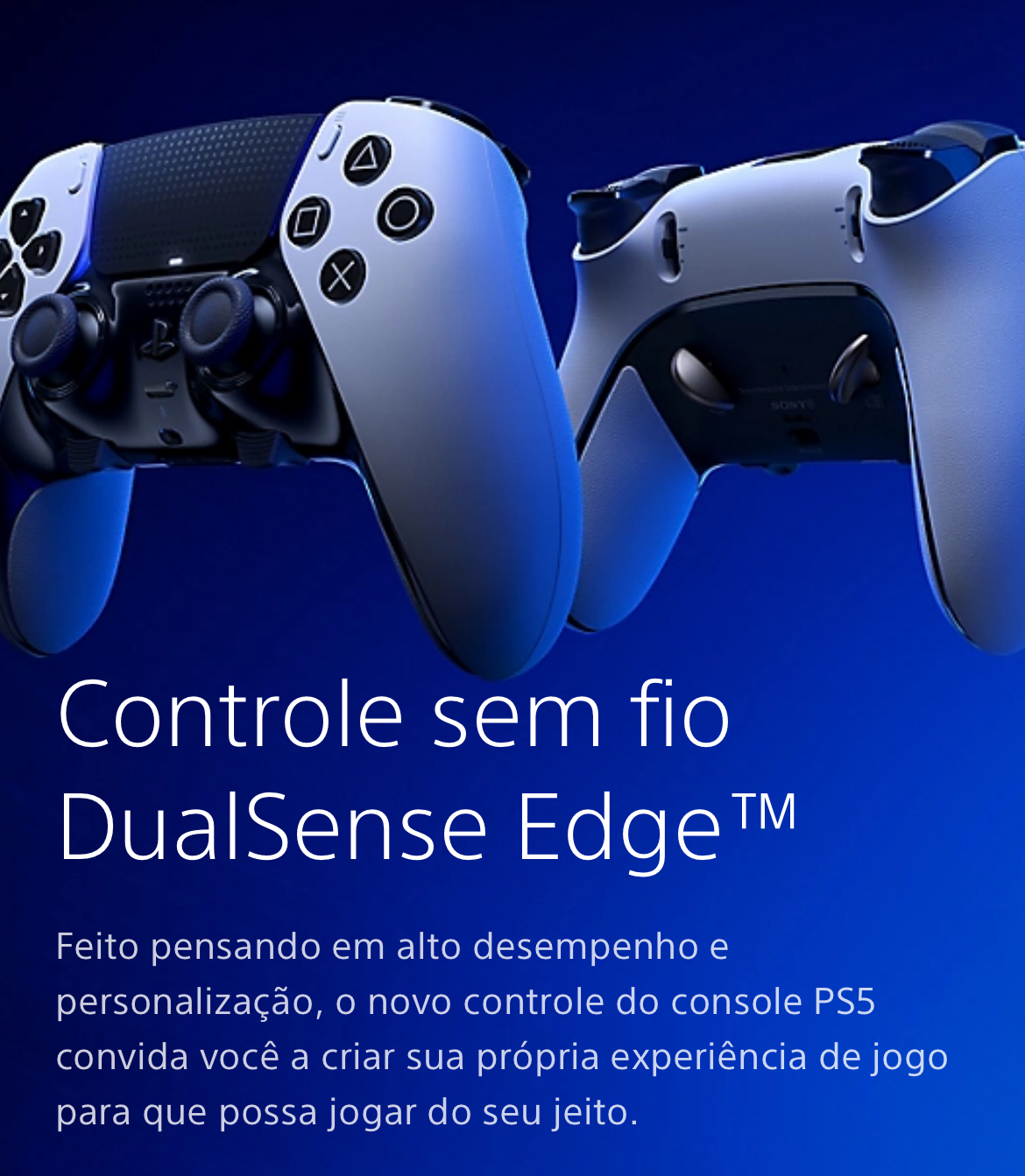 DualSense Edge™: Personalização e Alto Desempenho no PS5