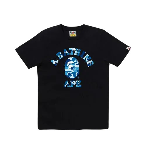 Camiseta A Bathing Ape Bape Short Sleeve Abc Camo College Black Blue