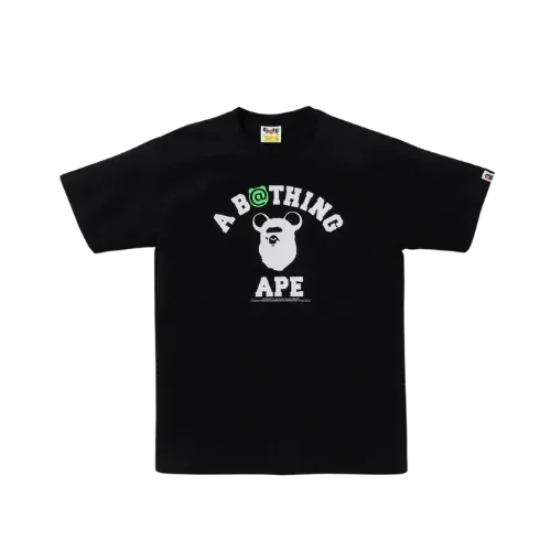 Medicom Toy x Camiseta A Bathing Ape Bape Short Sleeve Be@r College Black