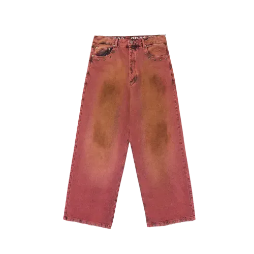 Calça Piet Oversized Denim Vermelho