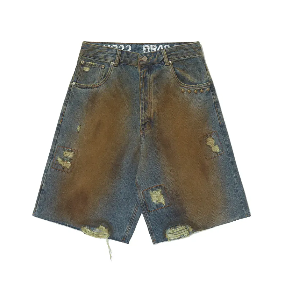 Shorts Piet Oversized Thrashed Verde - Droper