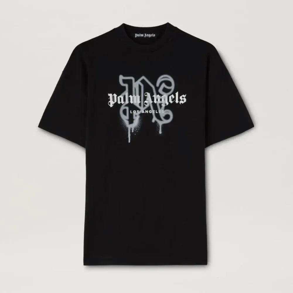 Camiseta Palm Angels Monogram Spray City Los Angels Black Off