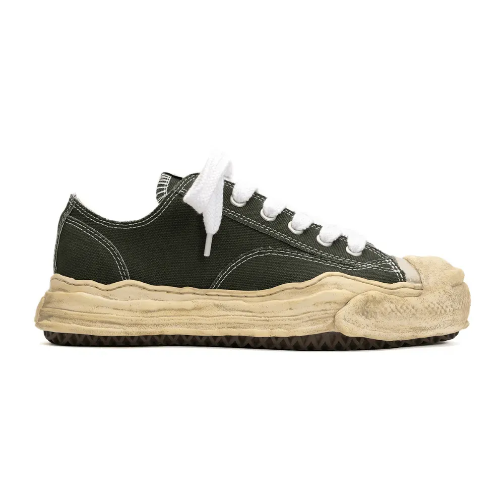 Maison Mihara Yasuhiro Hank OG Dyed Sole Canvas Low Green - Droper
