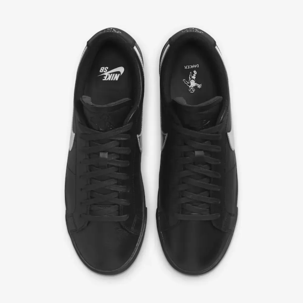 Dancer Skateboards x Nike SB Zoom Blazer Low Black and Metallic Silver foto 2