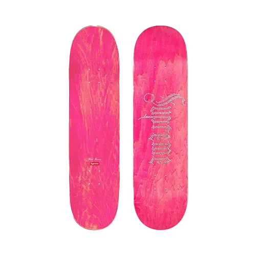 Shape Supreme Rhinestone Skateboard Pink - Droper
