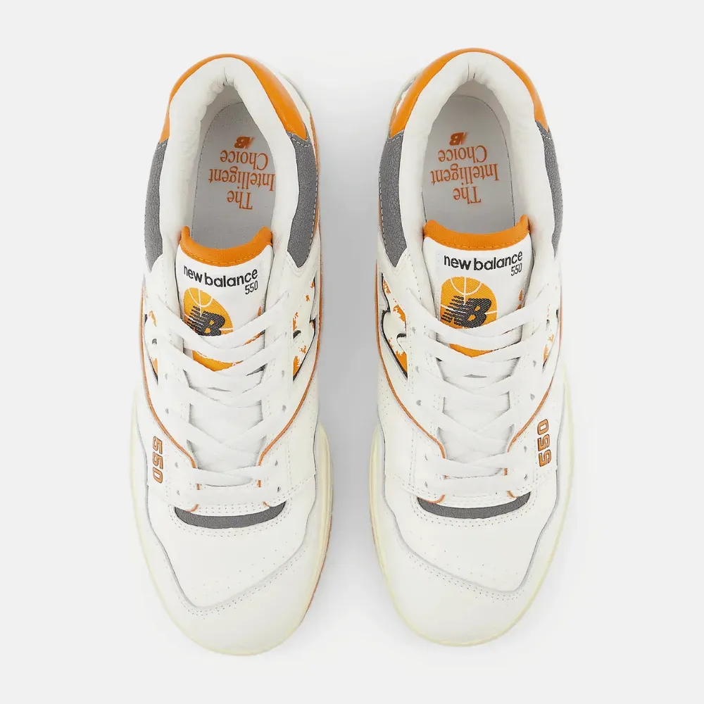 New Balance 550 Sea Salt Vintage Orange Shadow Grey foto 2