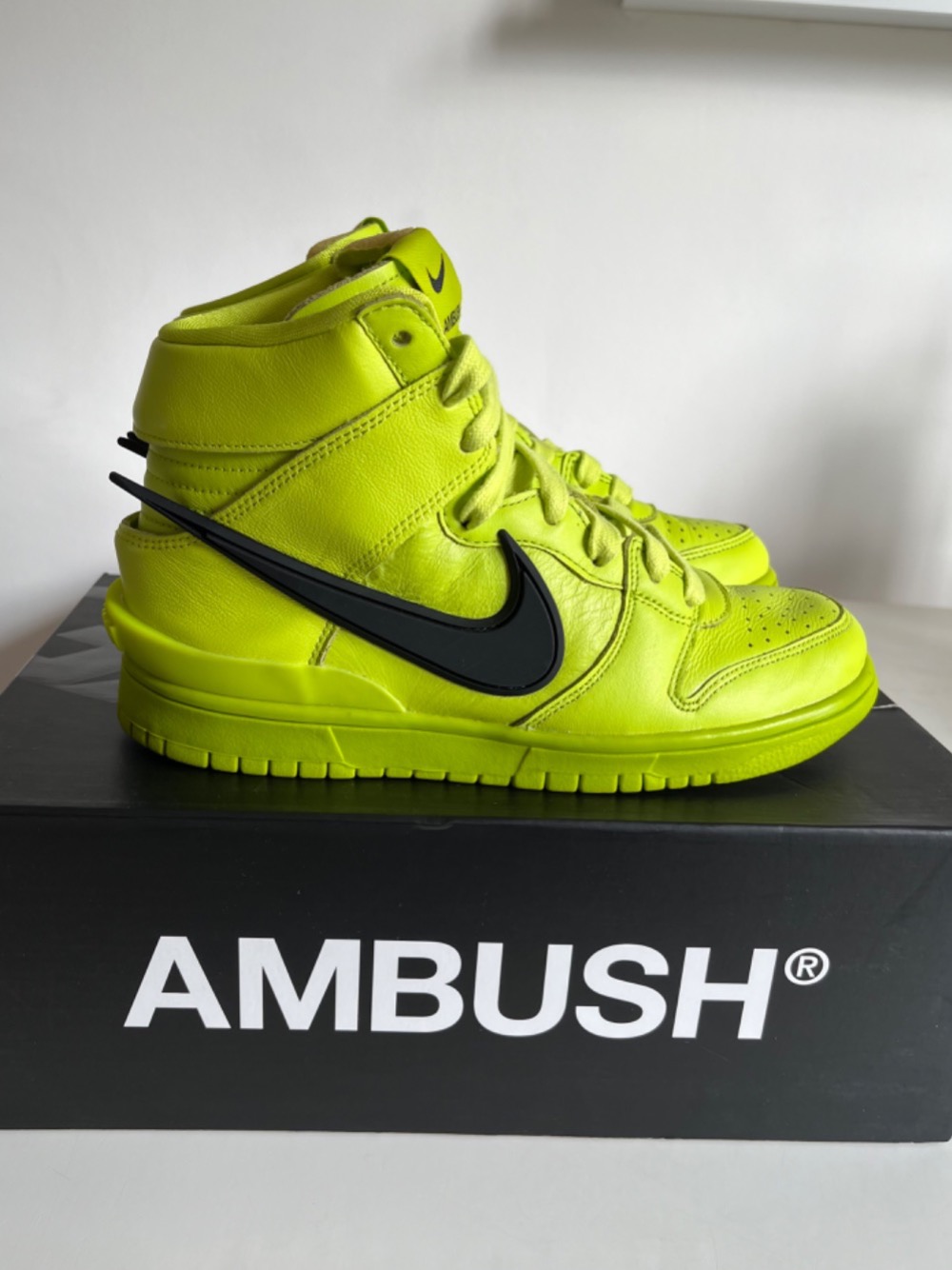 Ambush x Nike Dunk High Flash Lime — 37, Usado
