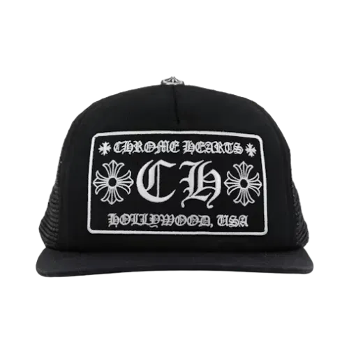 Boné Chrome Hearts CH Hollywood Trucker Black - Droper