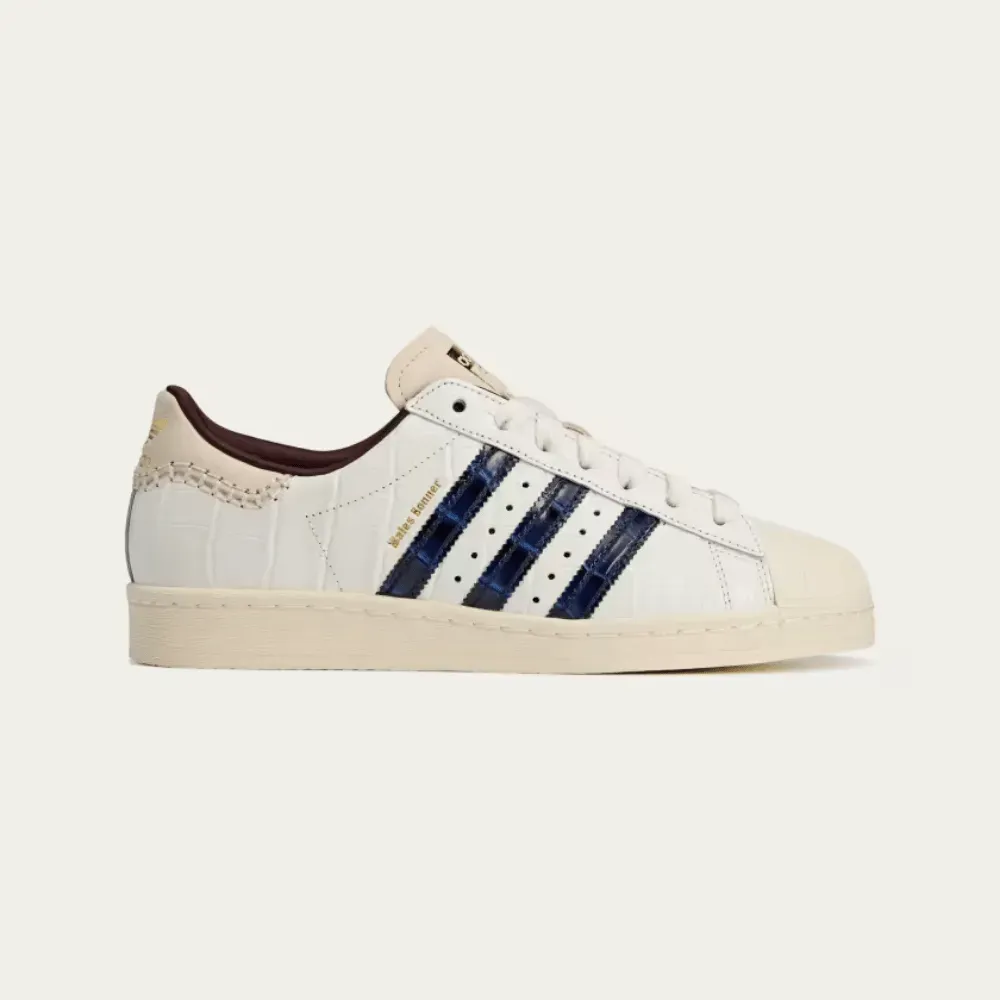 【美品】adidas × Wales Bonner SUPERSTAR 25.5 Wales Bonner x adidas Superstar Wonder White Collegiate Navy - Droper