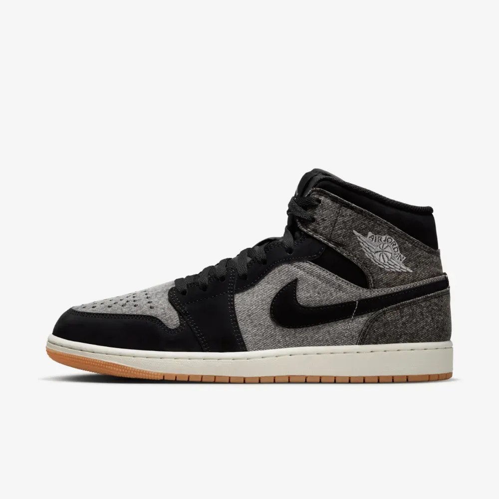 Air Jordan 1 Mid SE Black Denim - Droper