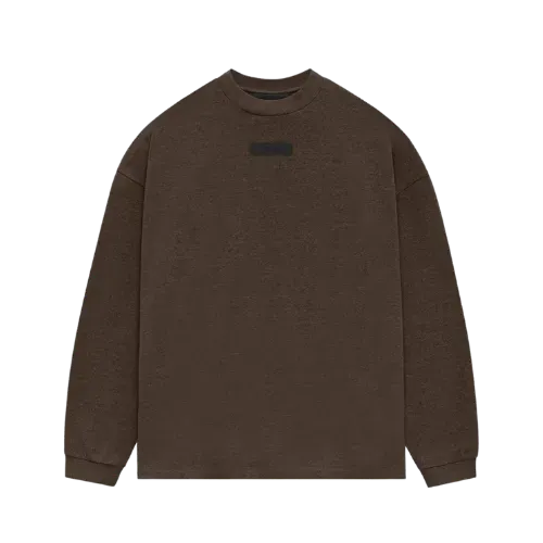 Camiseta Fear of God Essentials Long-Sleeve Heather Wood