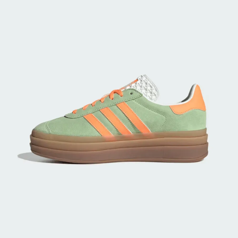 adidas Gazelle Bold Semi Green Spark Screaming Orange - Droper