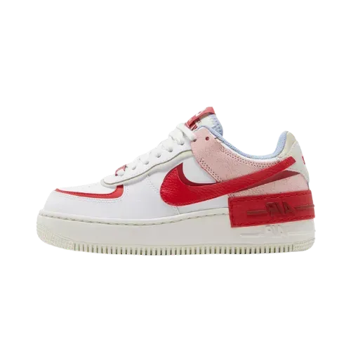 Nike Air Force 1 Shadow Red Cracked Leather - Droper