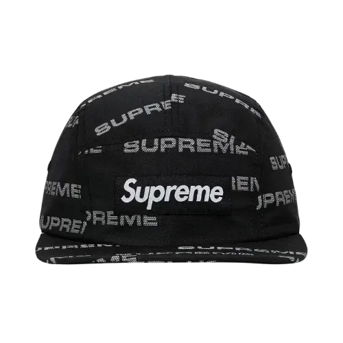 Boné Supreme Reflective Jacquard Camp Black