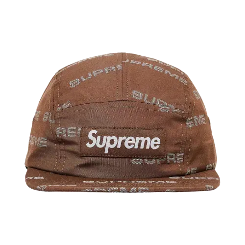 Boné Supreme Reflective Jacquard Camp Brown