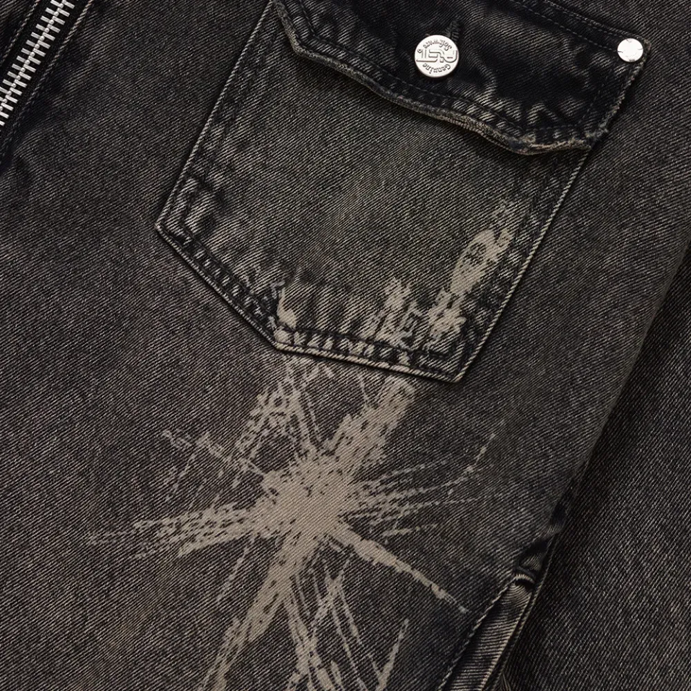 Imagem Oakley x Piet Jaqueta Distressed Denim Khaki