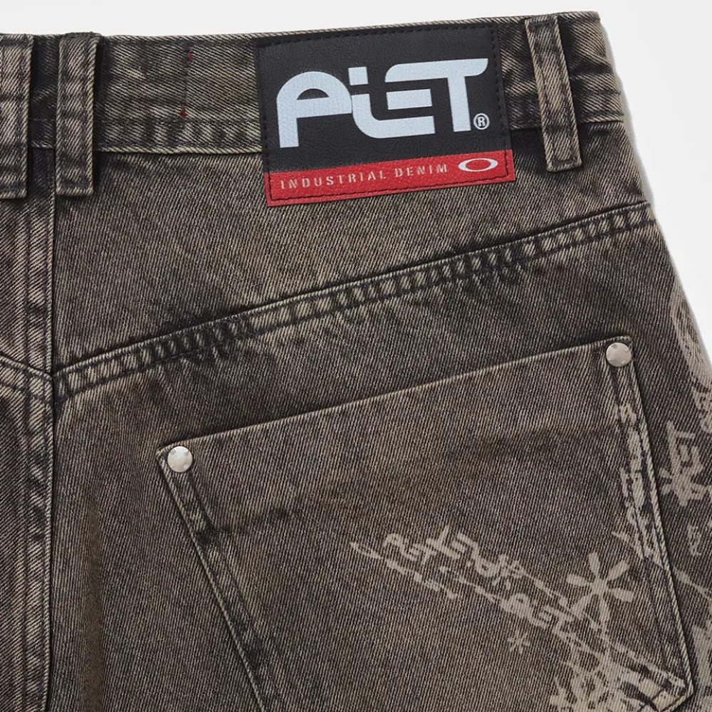 Oakley x Piet Bermuda Distressed Denim Khaki foto 3