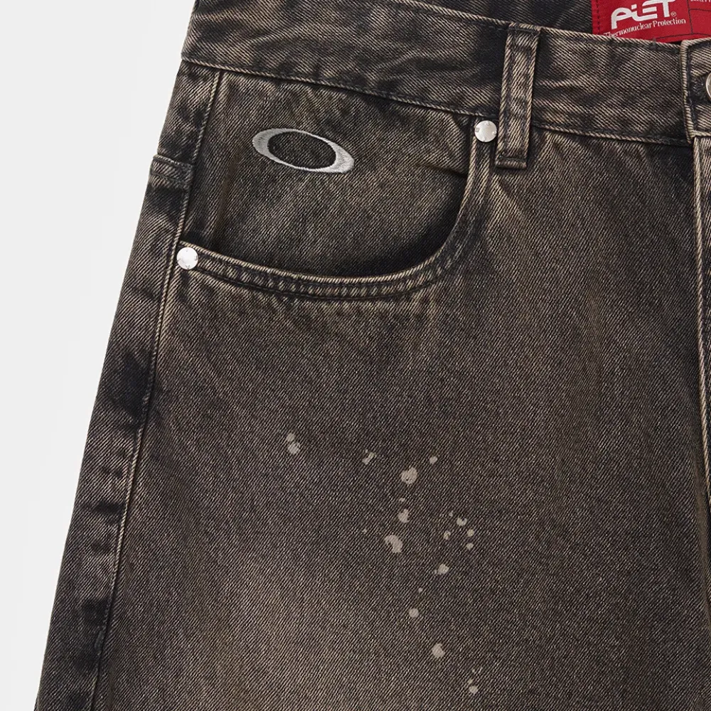 Oakley x Piet Calça Distressed Denim Khaki foto 2