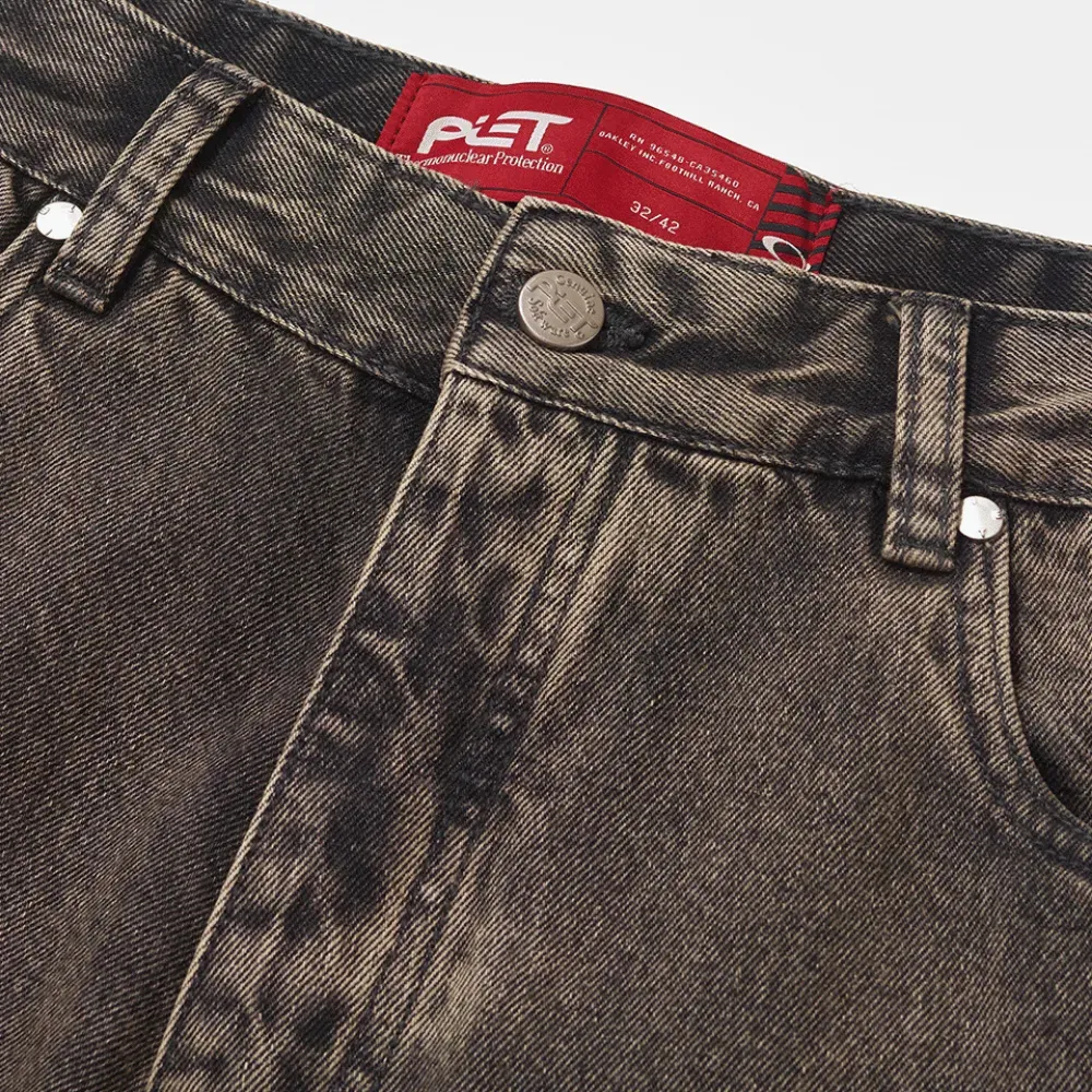 Oakley x Piet Calça Distressed Denim Khaki foto 1