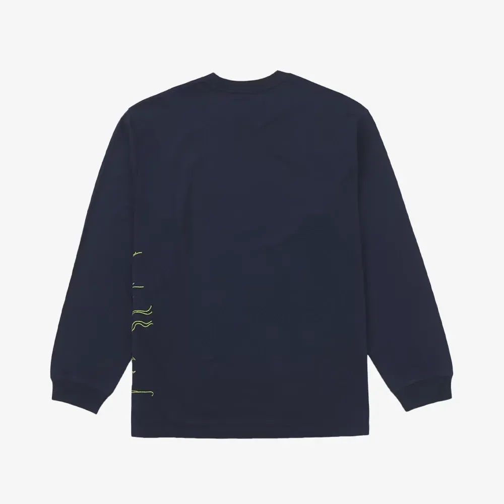 Moletom Supreme Dragon Embroidered Navy foto 1
