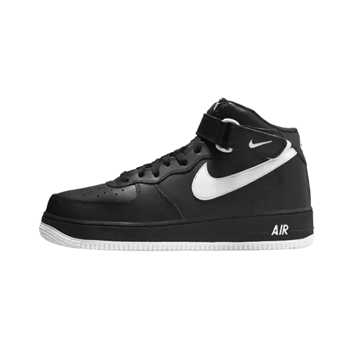 Nike Air Force 1 Mid 07 Black White Sole