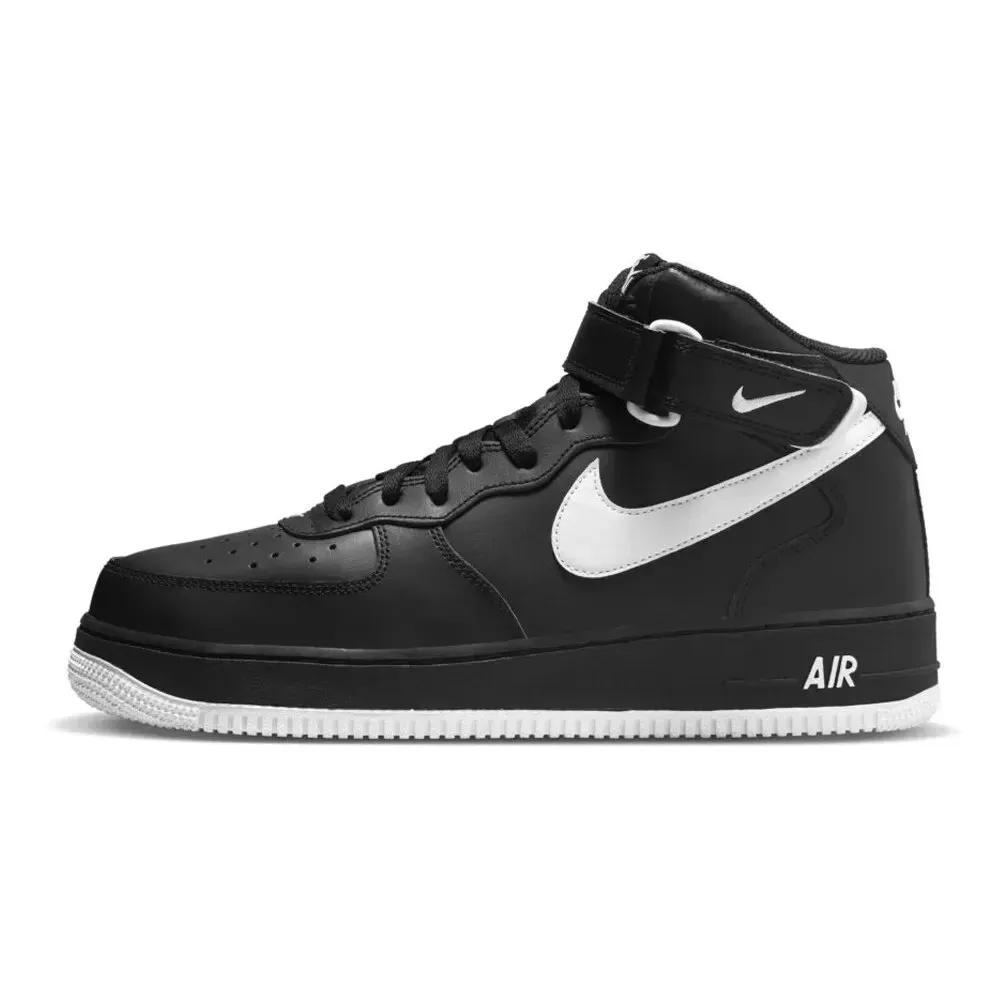 Nike Air Force 1 Mid 07 Black White Sole foto 1