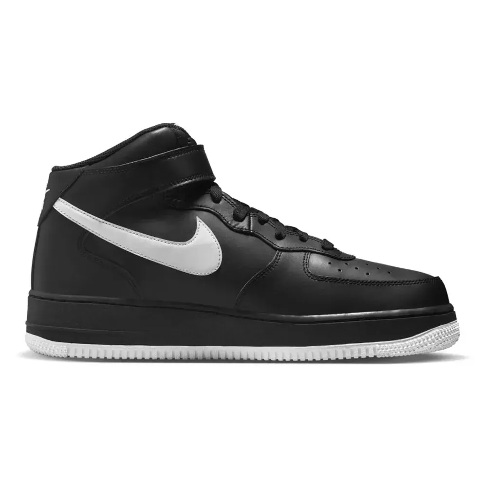 Nike Air Force 1 Mid 07 Black White Sole foto 3