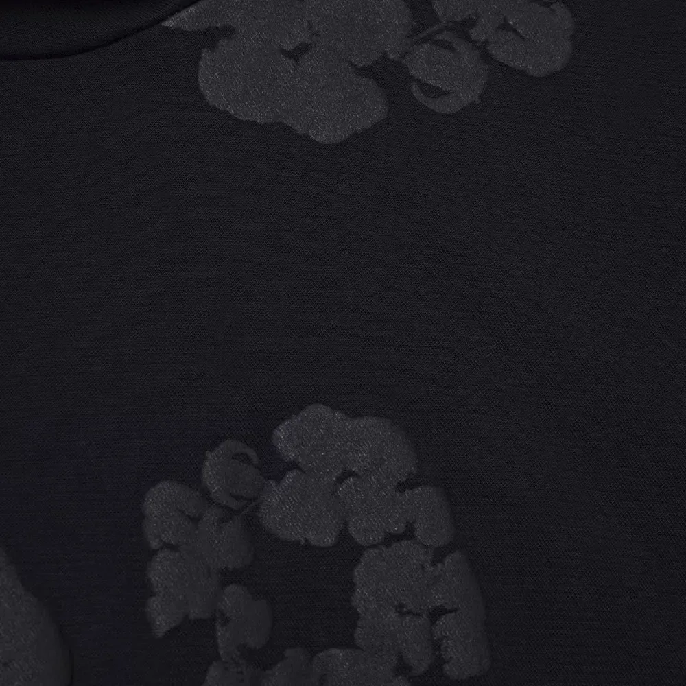 Moletom Denim Tears Cotton Wreath Hoodie Black Monochrome foto 4