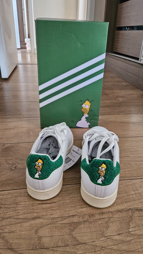 Homer Simpson x adidas Stan Smith Cloud White Green — 39, Novo