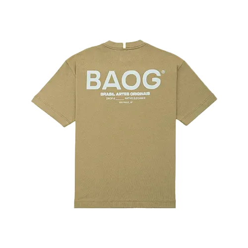 Camiseta Brasil Artes Originais Logo Macadâmia Bege