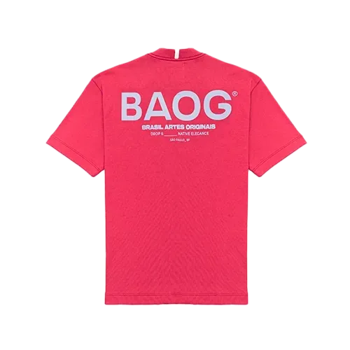 Camiseta Brasil Artes Originais Logo Rosa Grená