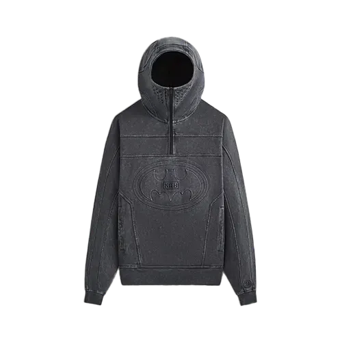 Batman x Kith Quarter Zip Moto Hoodie Black