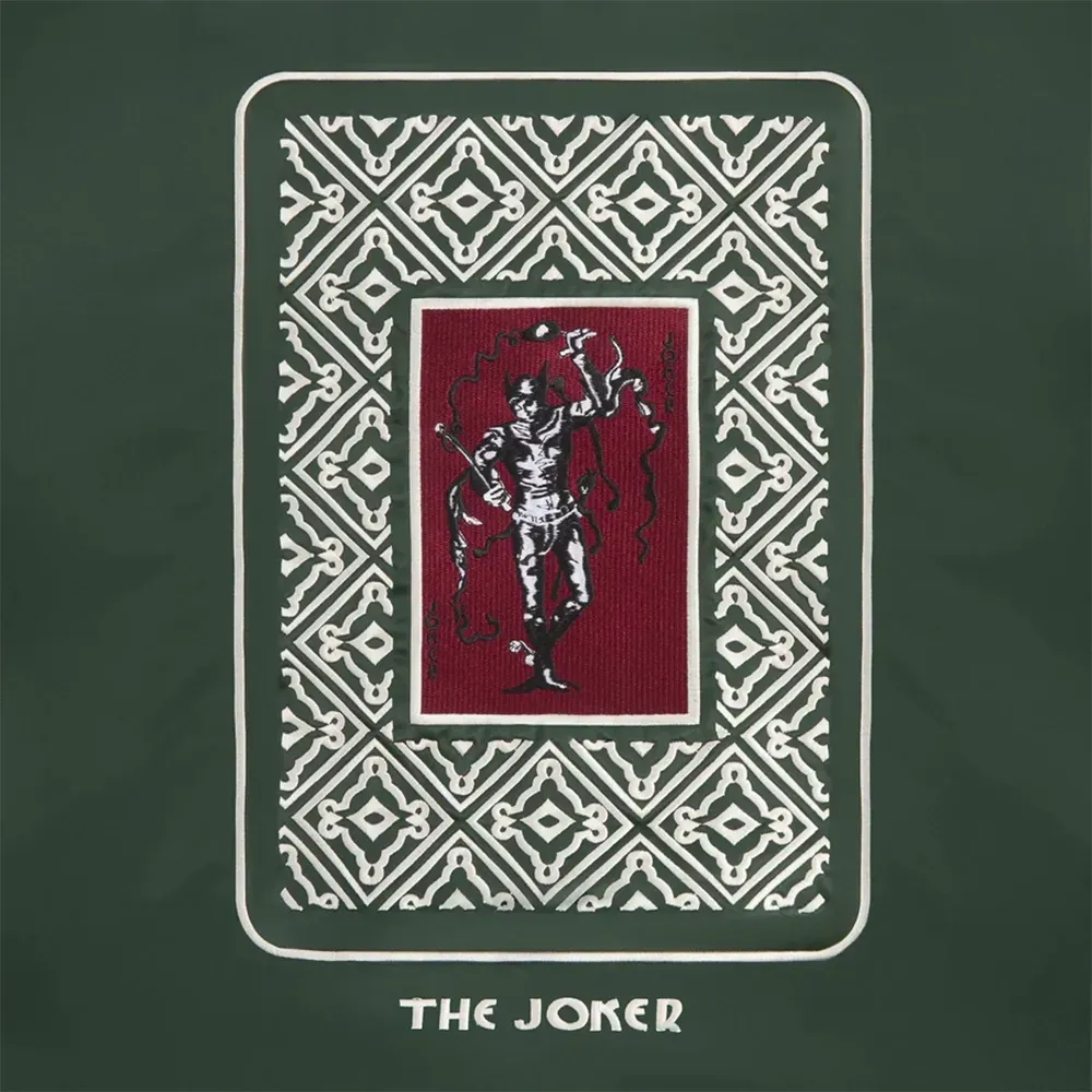 Batman x Kith Jaqueta Joker Satin Bomber Ivy Green foto 3