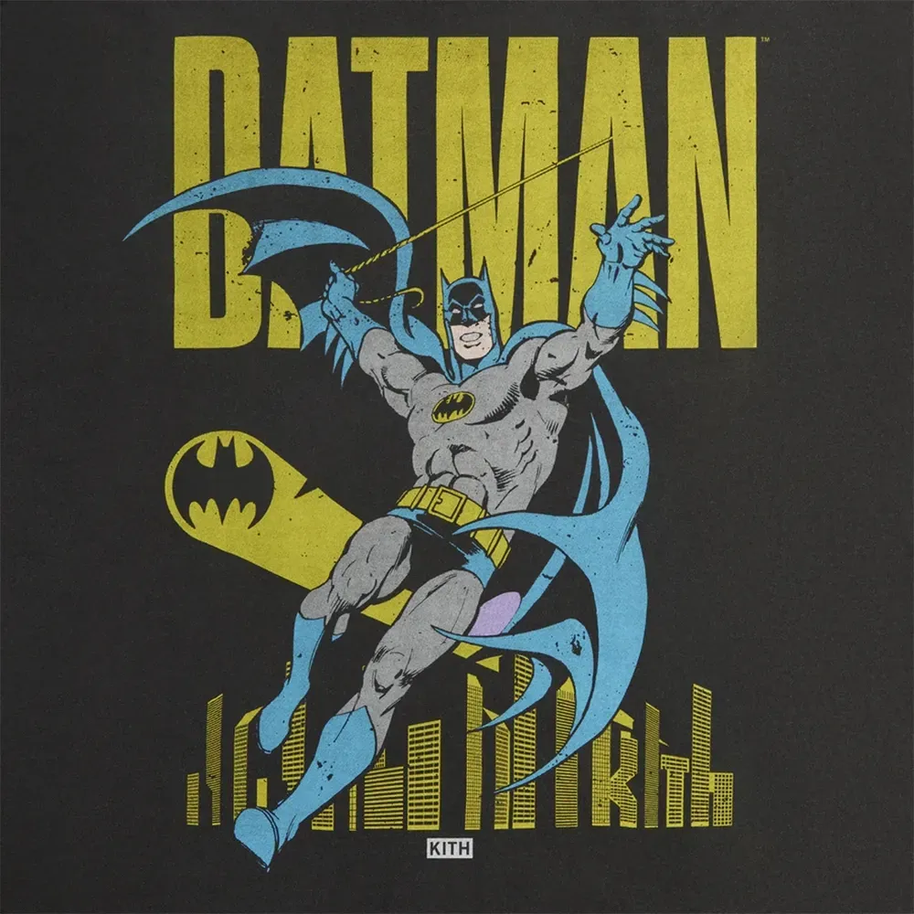 Batman x Kith Camiseta Dark Knight Teaser Vintage Black - Droper