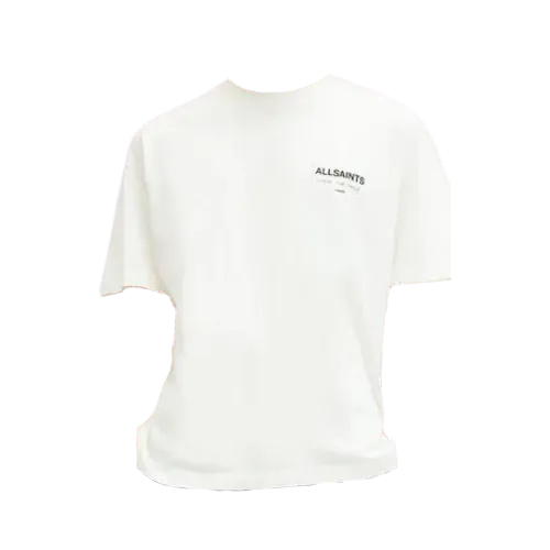 Camiseta AllSaints Underground Oversized Crew Neck Ashen White
