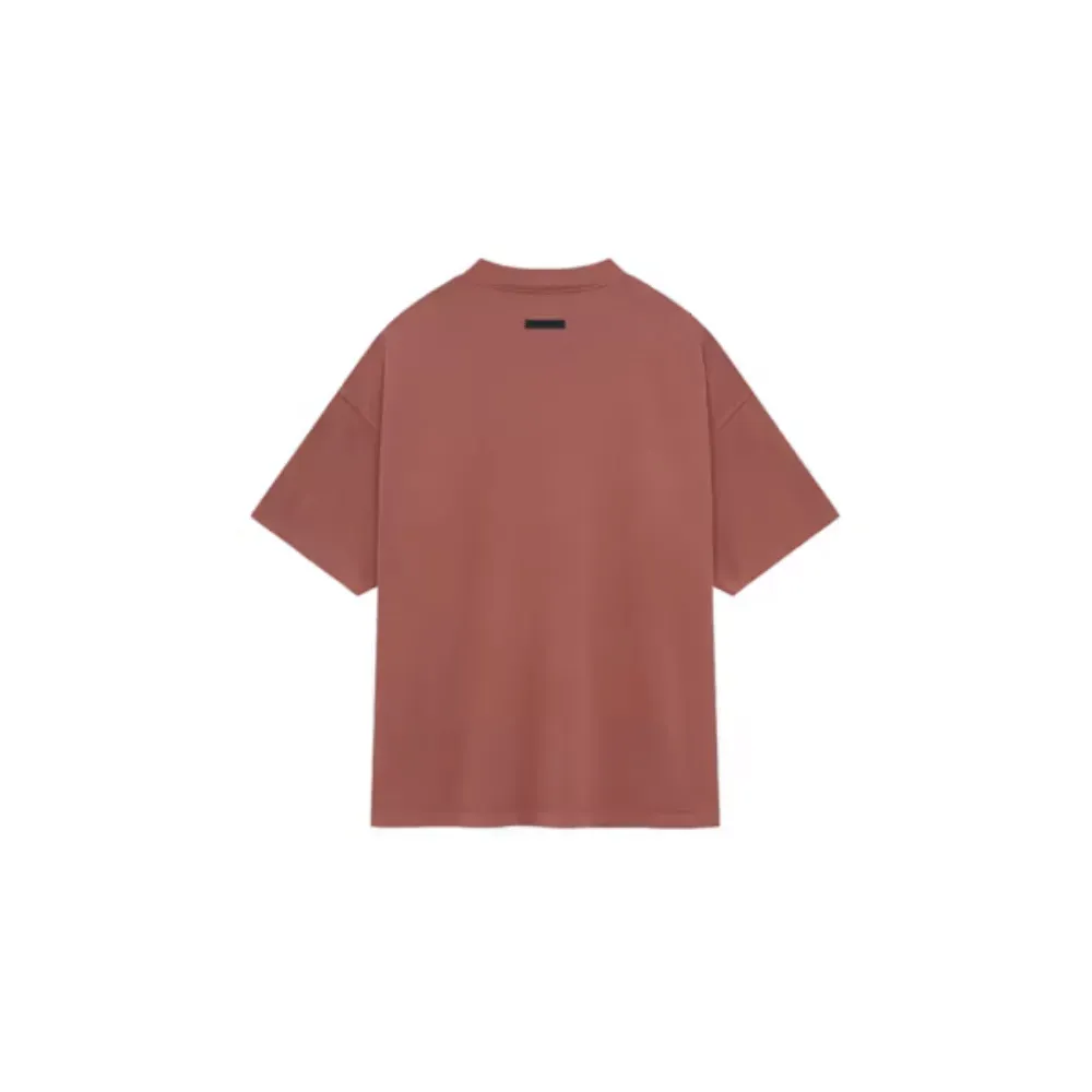 Camiseta Fear of God Essentials Heavy Crewneck Crimson foto 1