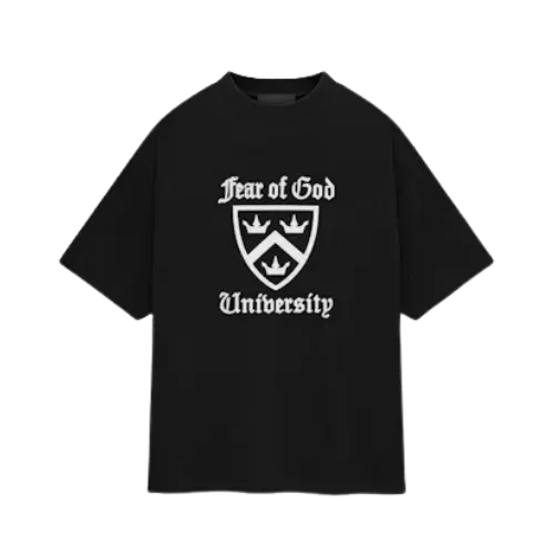 Camiseta Fear of God Essentials Heavy Crewneck Black